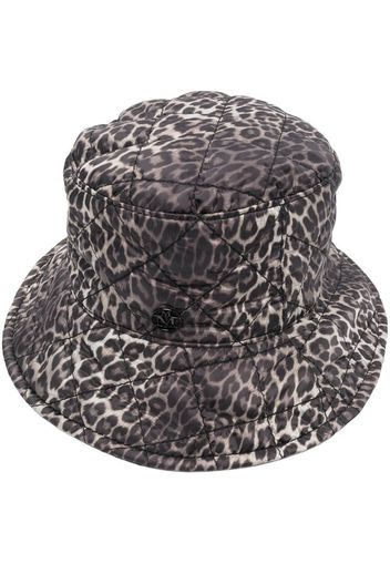 Maison Michel leopard-print bucket hat - Braun