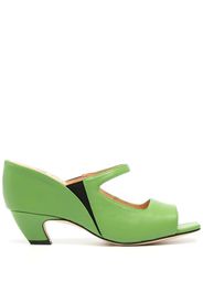 Maison Mihara Yasuhiro two-tone open-toe pumps - Grün