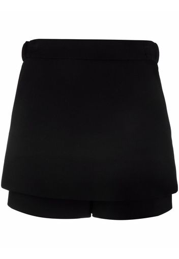 Maje high-waisted layered shorts - Schwarz