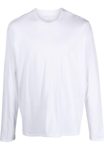 Majestic Filatures Langarmshirt mit rundem Ausschnitt - Weiß