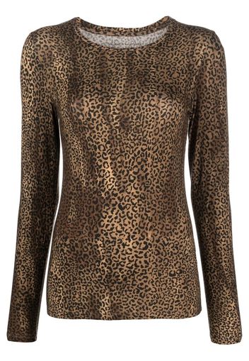 Majestic Filatures leopard-print long-sleeve T-shirt - Braun