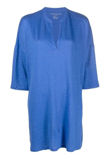 Majestic Filatures three-quarter sleeve tunic top - Blau