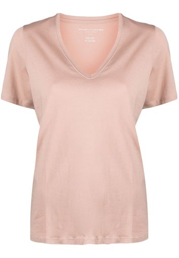 Majestic Filatures V-neck short-sleeve T-shirt - Nude