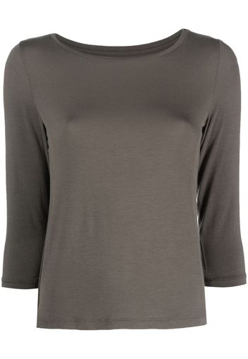 Majestic Filatures three-quarter-sleeve plain top - Grün