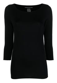 Majestic Filatures U-neck long-sleeved top - Schwarz