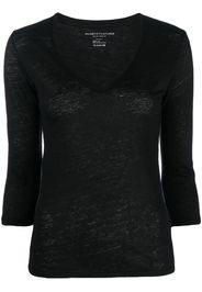 Majestic Filatures V-neck jersey-knit T-shirt - Schwarz