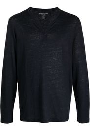 Majestic Filatures V-neck long-sleeve jumper - Blau