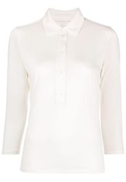 Majestic Filatures three-quarter sleeve polo top - Weiß