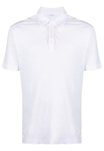 Malo linen short-sleeve polo shirt - Weiß