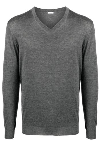 Malo V-neck cashmere-silk jumper - Grau