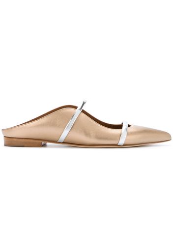 Malone Souliers 'Maureen' Samt-Mules - Metallisch