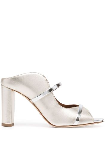 Malone Souliers Peeptoe-Sandalen - Silber