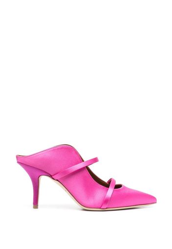 Malone Souliers satin finish pointed toe mules - Rosa