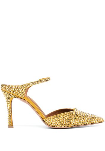 Malone Souliers stud-embellished 85mm mules - Gelb