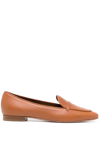 Malone Souliers pointed-toe leather loafers - Braun