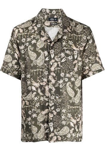 Man On The Boon. floral-print short-sleeve shirt - Grün