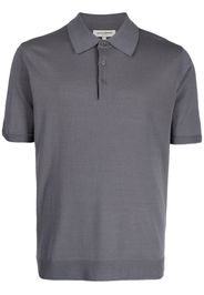 Man On The Boon. short-sleeve knitted polo shirt - Grau