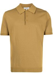 Man On The Boon. short-sleeve knitted polo shirt - Braun