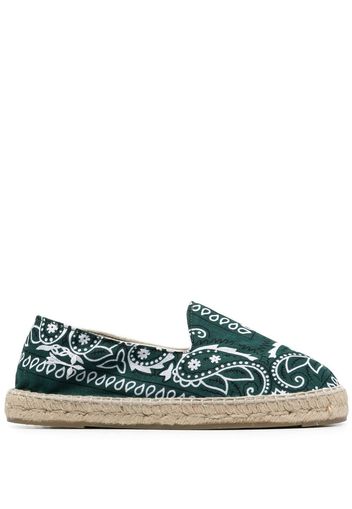 Manebi Espadrilles mit Bandana-Print - Grün