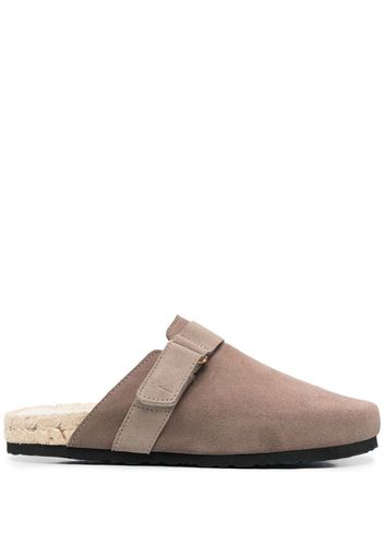 Manebi suede round-toe mules - Braun