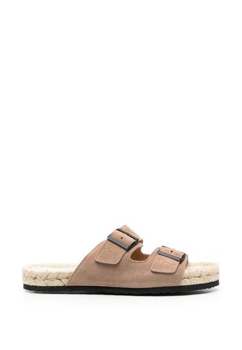 Manebi buckled espadrille sandals - Braun