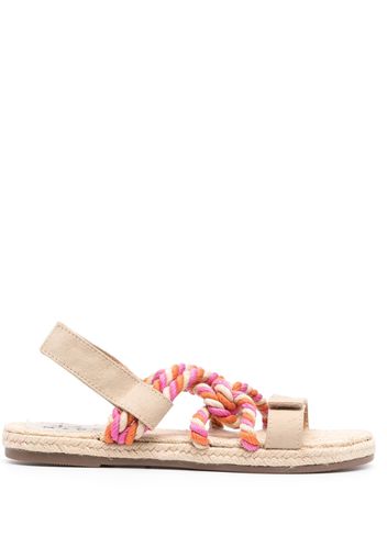 Manebi cord-detail flat sandals - Nude