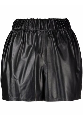 Manokhi Shorts aus Leder - Schwarz