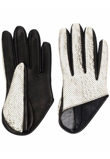 Manokhi Handschuhe im Metallic-Look - Schwarz