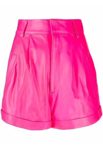 Manokhi flared leather shorts - Rosa