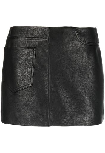 Manokhi leather mini skirt - Schwarz