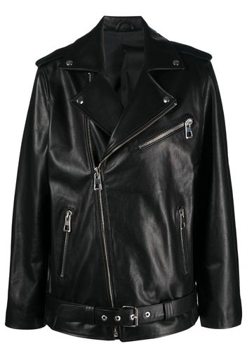 Manokhi leather biker jacket - Schwarz