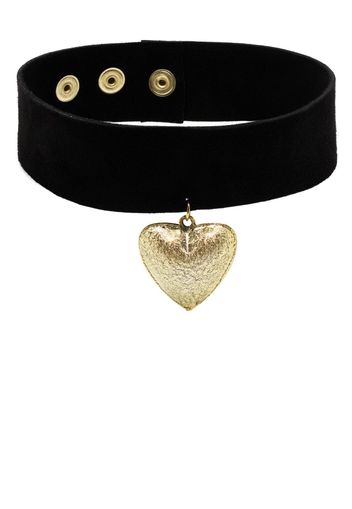 Manokhi heart-pendant choker necklace - Schwarz