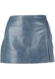 Manokhi panelled leather mini skirt - Blau