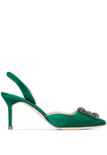 Manolo Blahnik 'Hangisi' Slingback-Pumps - Grün