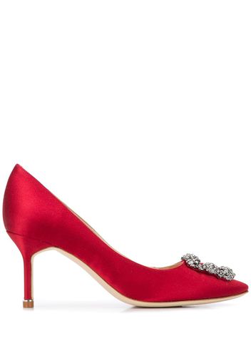 Manolo Blahnik 'Hangisi' 70mm Pumps - Rot