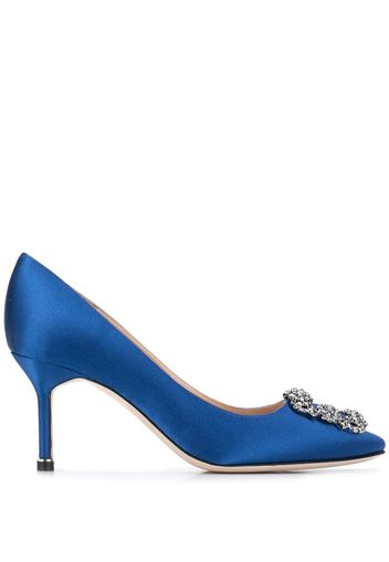 Manolo Blahnik Verzierte 'Hangisi' Pumps, 70mm - Blau