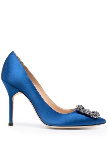 Manolo Blahnik Hangisi Pumps mit Kristallen - Blau