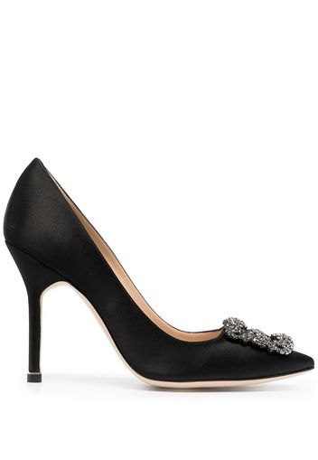 Manolo Blahnik Hangisi Pumps mit Kristallen - Schwarz