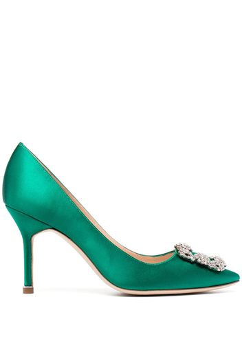 Manolo Blahnik Hangisi Pumps 95mm - Grün