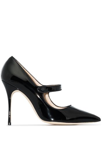 Manolo Blahnik Pumps mit spitzer Kappe 105mm - Schwarz