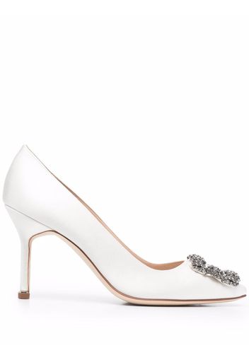 Manolo Blahnik Hangisi buckle-detail pumps - Nude