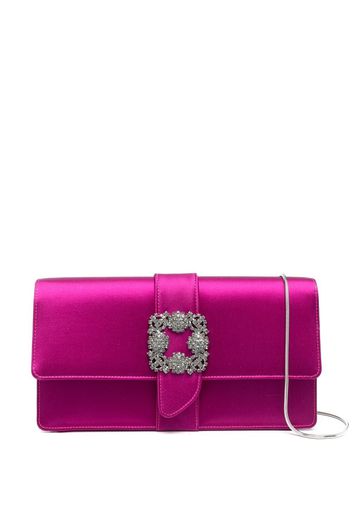 Manolo Blahnik Clutch mit Kristallen - Rosa