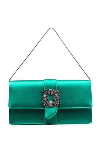 Manolo Blahnik decorative-buckle clutch-bag - Grün