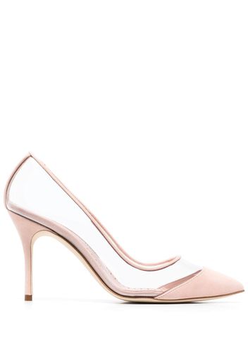 Manolo Blahnik Pachana transparent 83mm pumps - Rosa