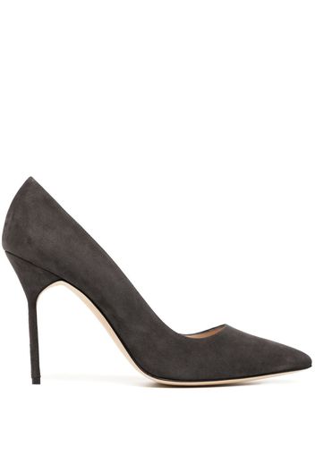 Manolo Blahnik BB 100mm suede pumps - Schwarz