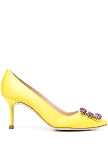 Manolo Blahnik Hangisi 70mm pumps - Gelb