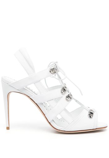 Manolo Blahnik Problax 106mm lace-up sandals - Weiß