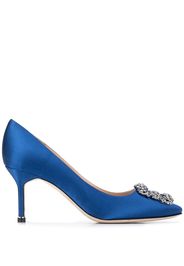 Manolo Blahnik Verzierte 'Hangisi' Pumps, 70mm - Blau