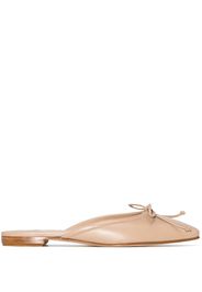 Manolo Blahnik Spitze Ballerimu Mules - Nude