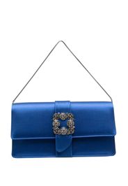 Manolo Blahnik decorative-buckle clutch-bag - Blau